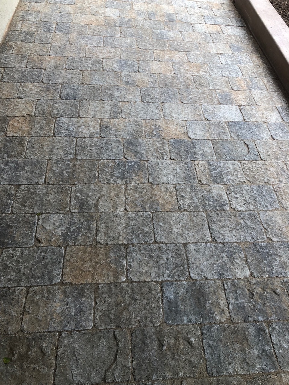 Stone paver hardscape installation by Capps Construction