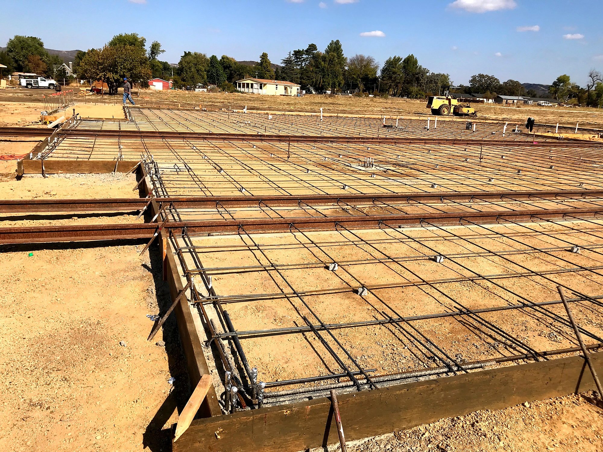 Foundation slab rebar and grade beams by Capps Construction