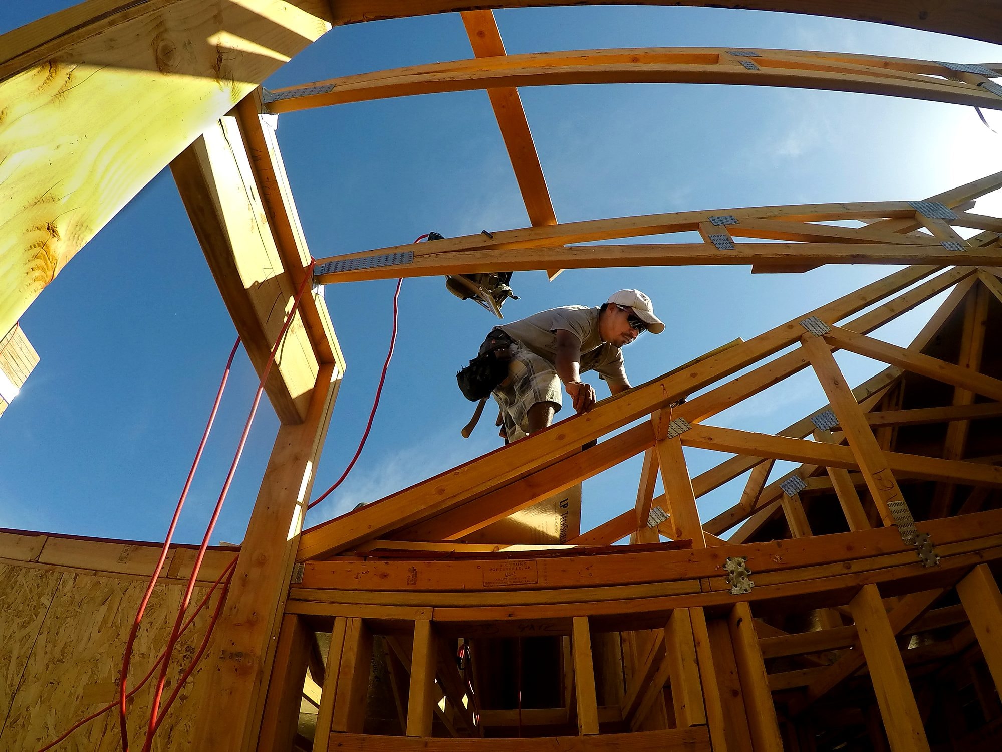Roof truss framing by Capps Construction