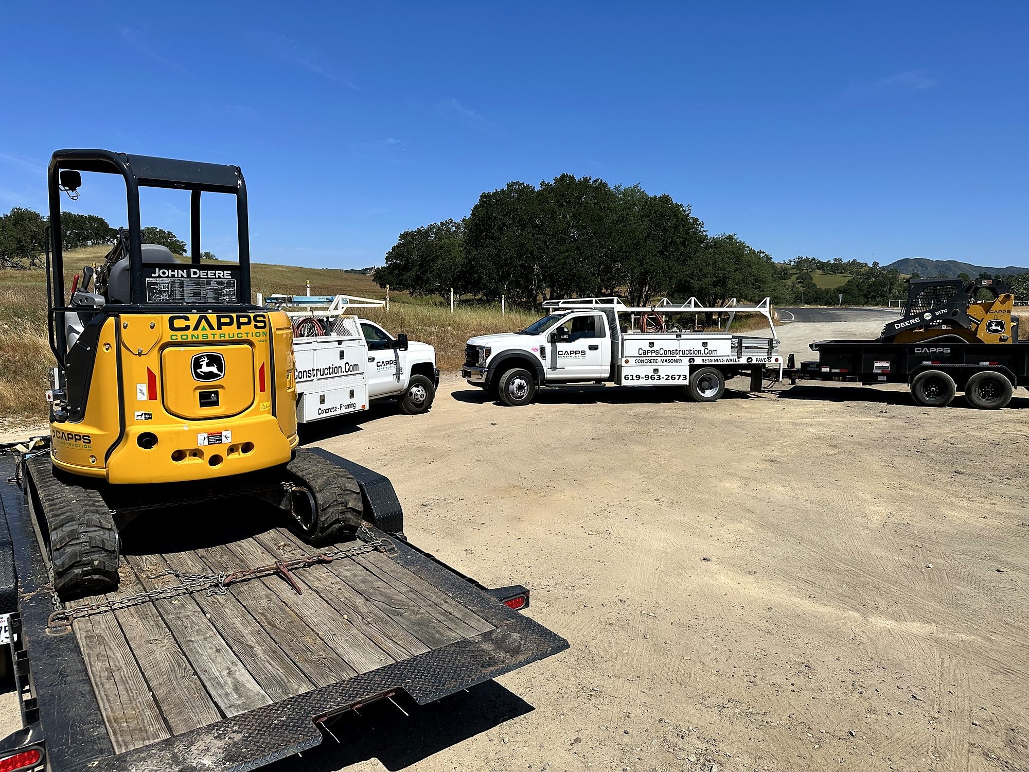 Capps Construction trucks and equipment